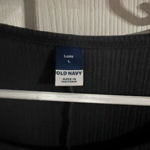 Old Navy Luxe Black Ribbed Shirt